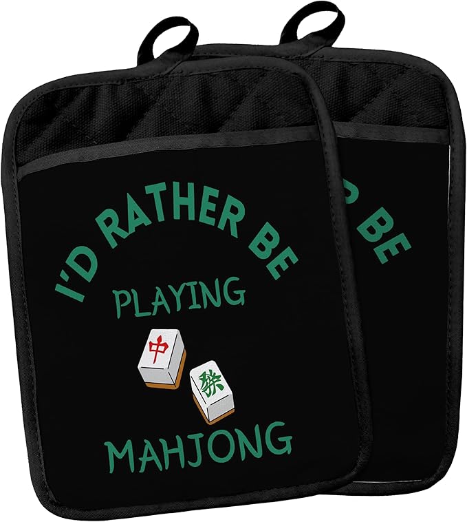 Mahjong Gifts Pot Holders for Kitchen，Mahjong Gifts for Women，Funny Oven Mitts,Cute Pot Holders,Funny Kitchen Decor,Potholder(Color-05)