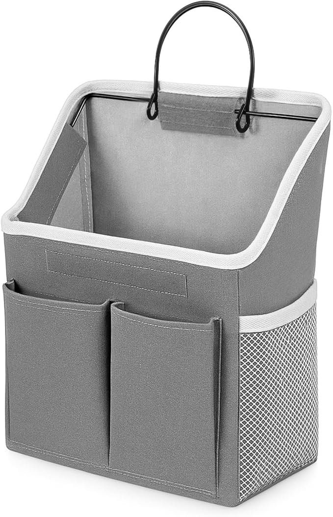 Zelphvt Wall Hanging Storage Bag, Hanging Storage Basket for Organizing, Wall Organizer with Pockets for Bathroom, Bedroom, Dormitory, RV