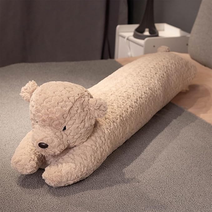 FEEZUSH Bear Plush Pillow - Bear Stuffed Animal - 35 inch Bear Long Plush Pillow - Birthday Christmas Valentine’s Day Gift for Kids Boys Girls (Brown)