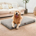 Cozila Orthopedic Dog Bed Medium Size Dog, Pet Beds with Waterproof Lining, Soft Short Plush Surface & Egg Crate Foam, Machine Washable Pet Mat with Removable Cover & Anti Slip Bottom