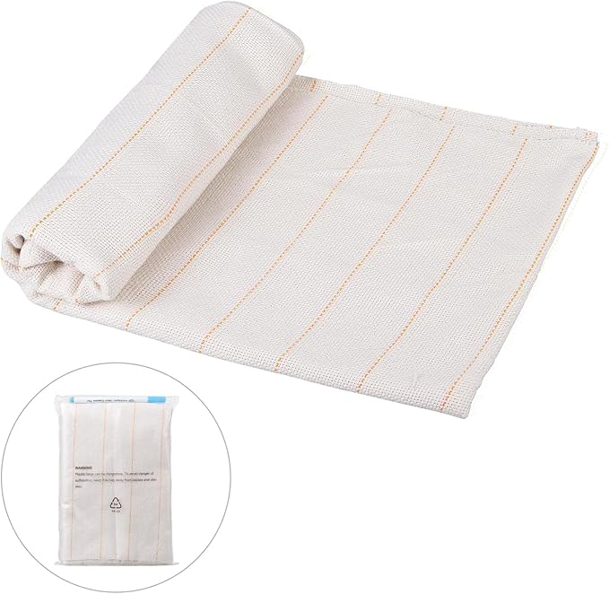 3Pcs 80"x40" Inch Large Overlocking Tufting Cloth with Marked Lines, Primary Monks Cloth for Tufting Gun, Cotton Punch Needle Embroidery Fabric for Rug Tufting