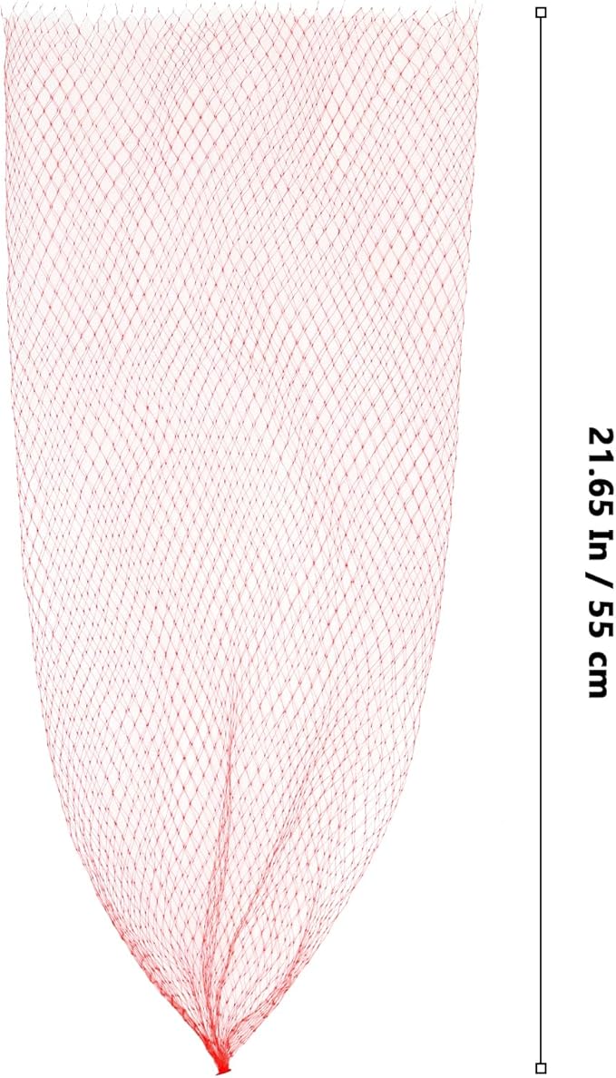 MUKLEI 400 Pcs 22 Inch Nylon Mesh Bags, Red Plastic Produce Net with Buckles, Red Mesh Produce Bags Fruit Net Seafood Boil Bag for Onion Potato Storage