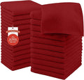 RIVERSIDE 24 Pack Washcloths Set - 100% Cotton [12x12 Inches] - 500 GSM, Soft, Quick-Dry & Highly Absorbent Face Towels - Perfect for Bathroom, Gym, Hotel, Spa & Travel - Red