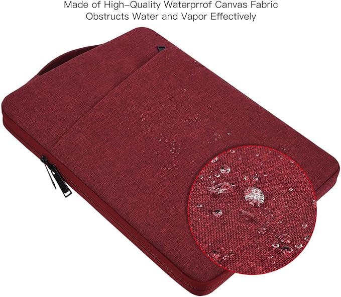 16 Inch Laptop Sleeve for 16 inch New MacBook Pro M4/M3/M2/M1 Pro/Max A3186 A3403 A2991 A2780 A2485 2025-2021, Protective Computer Case Bag with Pocket, Wine Red