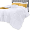 Utopia Bedding Comforters Full Size, All Season Duvet Insert, Down Alternative Box Stitched Bed Comforter with Corner Tabs, Machine Washable (White)