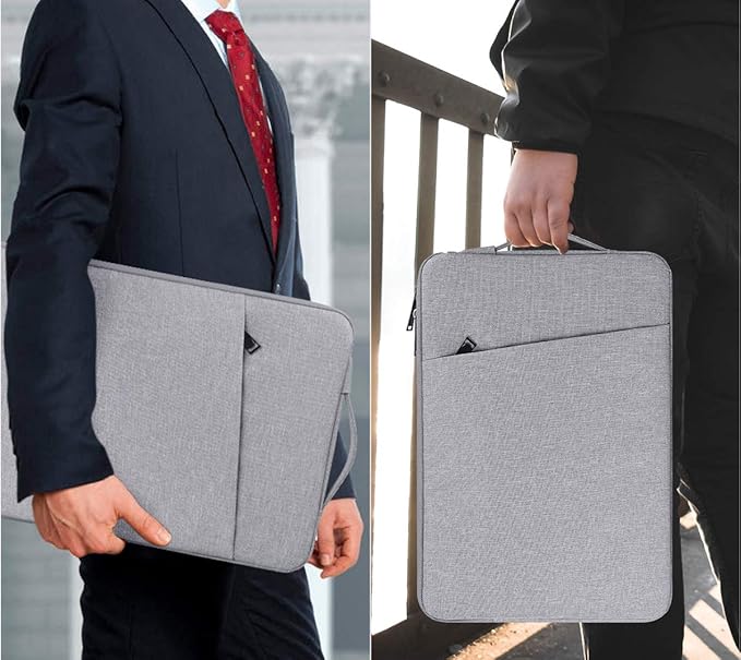 13-13.3 Inch Laptop Sleeve for Acer Spin Chromebook 513 13.3, Lenono Duet 5, Dell ASUS HP 13.3" MacBook Air Case Bag, Light Grey