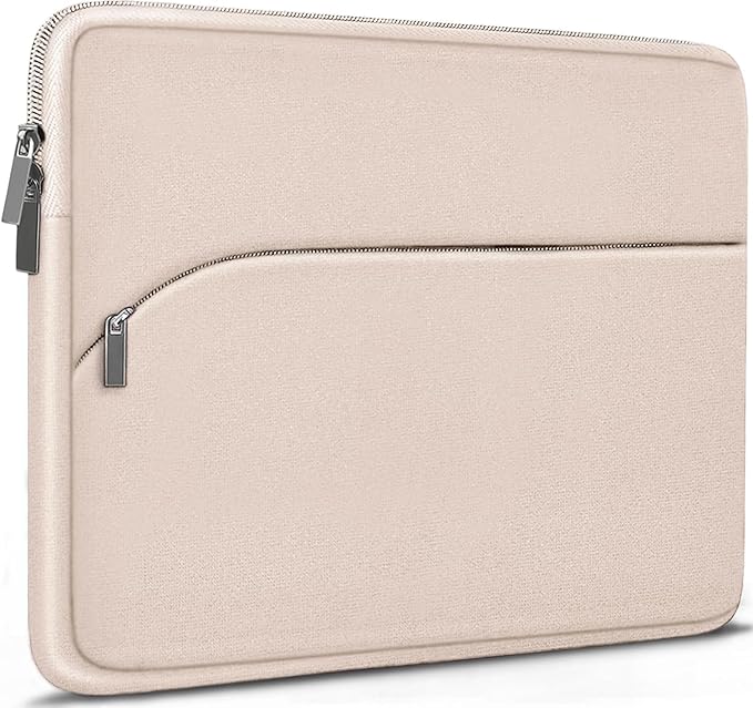 Laptop Sleeve 14 inch, Slim Portable Monitor Protective Cover with Front Pocket, Traveling Carrying Laptop Case Compatible for MacBook Air/Pro, HP, Dell, Lenovo, Acer, Light Pink