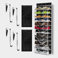 Kotkn Over The Door Shoe Organizer with 12 Large Breathable Pockets - Heavy Duty Hanging Storage for Adult, Kids & Baby Shoes - Black