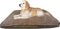 Dogbed4less XXL Orthopedic Extreme Comfort Memory Foam Dog Beds for Large Dog, Waterproof Internal Cover and Machine Washable External Cover, 55X37 Pet Pillow, Brown