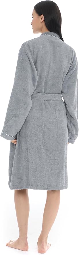 Seritaine Robes for Women, 100% Turkish Cotton Womens Robe, Luxury, Terry Cloth Long Spa Bathrobe