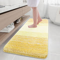 Arotive Microfiber Bathroom Rugs, Shaggy Soft and Absorbent Bath Rug, Non-Slip, Thick Plush Machine Washable Dry Bath Mats for Bathroom, Tub and Shower, 70x24, Light Yellow, Rectangular