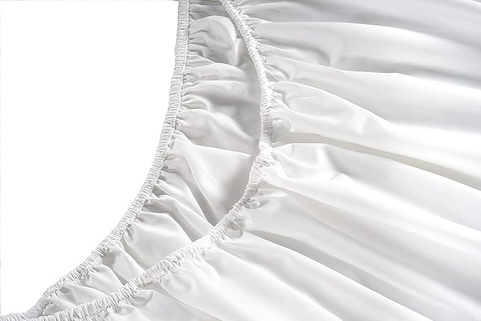 Lane Linen 100% Cotton Sheets – 450 Thread Count Full Size Sheet Set, Naturally Cooling Sateen Sheets, Soft & Comfy, 15” Deep Pocket Fully Elasticized Fitted Sheet, Bedding Sheets & Pillowcases, White