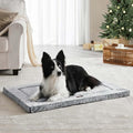 WESTERN HOME Dog Bed for Crate, High Resilience Foam Dog Crate Mat Kennel Pad with Soft Wavy Plush Comfortable Anti-Slip Washable Bed for Large Medium Small Dogs & Cats