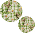 Sage Green Dandelions Trivets for Hot Dishes Pots and Pans Potholders Woven Trivet Cotton Round Large Pot Holder Decor Heat Resistant Hot Pads Mat for Table Counter Cooking Potholder Set of 2 (