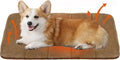 ZAKAPAWS Dog Crate Pad for Medium Dog - 30x20 Memory Foam Dog Bed, Washable & Anti-Slip Dog Bed Mat, Ultra Soft Kennel Pad for Dogs Cozy Sleeping Mat, Khaki