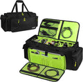 XIDIHF Large DJ Cable Gig Bag with Adjustable Dividers, Portable Travel Case for Cables, Power Cords, Audio Gear & Musician Accessories, Fits Professional DJ Equipment – 22.5" x 10.2" x 11.8"