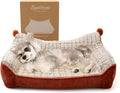 Pawccoli Orthopedic Dog Bed for Medium Dogs,Waterproof Supportive Egg Crate Foam Medium Dog Couch, Pet Bed with with Removable Bolsters, Washable Cover Non-Slip Bottom, (30''×21''×7'')