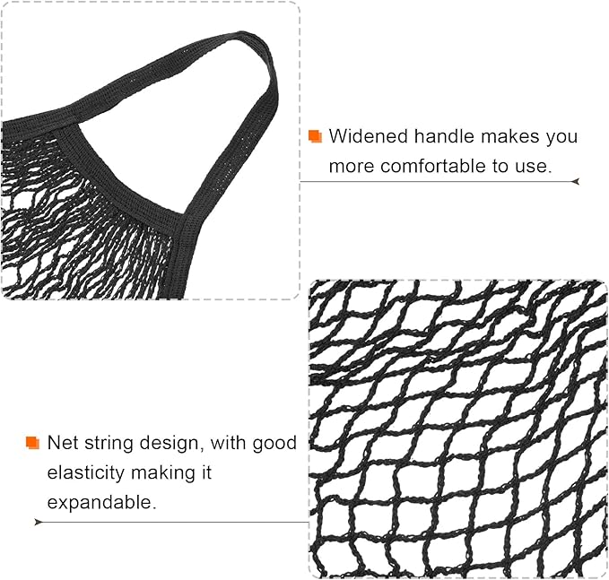 MECCANIXITY Cotton Mesh Bag Reusable Washable Mesh Net String Grocery Bags Organizer for Fruits Vegetables Shopping