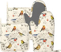 Beige Vintage Bird Oven Mitts And Pot Holders Set Of 4 Silicone Heat Resistant Oven Mitten Potholders Non Slip Gloves Kitchen Decor For Bbq Cooking Grilling Baking