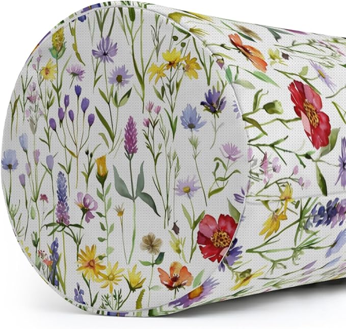 Laundry Basket Wildflower Meadow Collapsible Laundry Hamper with Handles Clothes Storage Bin for Household Bedroom Bathroom College Dorms