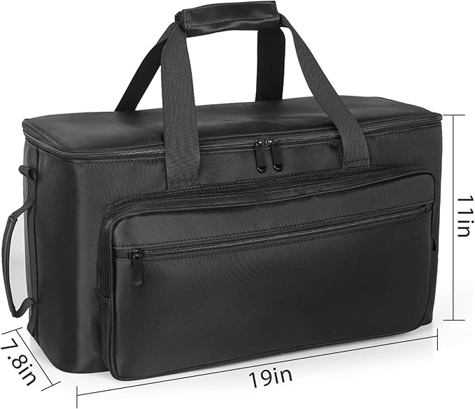 AKOZLIN Large Travel Gig Band Cable File Bag With Detachable Dividers,DJ Cord Organizer Case for Laptop,DJ Gear,Sound Instrument and Musician Accessories