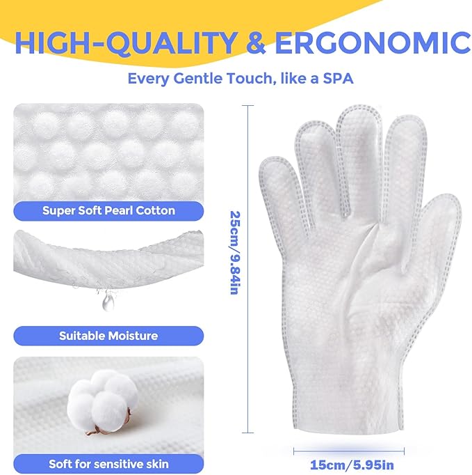 PUPMATE Pet Cleaning Glove Wipes for Dogs & Cats, Hypoallergenic Deodorizing Disposable No-Rinse Grooming Wipes, Extra Thick Bathing Wipes,Perfect for Pet Dry Cleaning,Daily Care and Travel,48 pcs