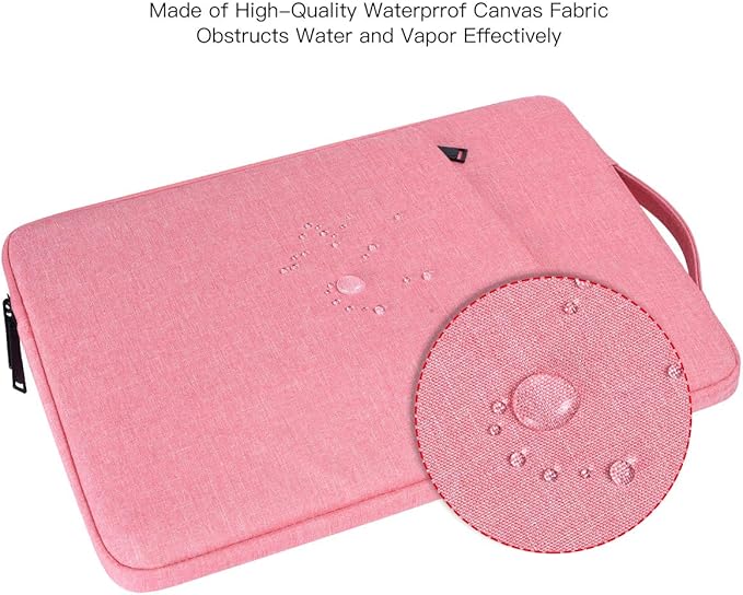 15.6 Inch Laptop Case Sleeve for Women, Waterproof Chromebook Bag for Lenovo ideaPad 3i/ideaPad 1, ASUS VivoBook Go, Dell Inspiron, Pink