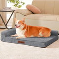 Rainmr Orthopedic Dog Beds for Large Dogs, Memory Foam Dog Beds Large Sized Dogs, Washable Removable Cover, Nonskid Bottom, Waterproof, for Indoor, Outdoor, Crate ＆ Car Use, 36x27x6 Inches, Dark Grey