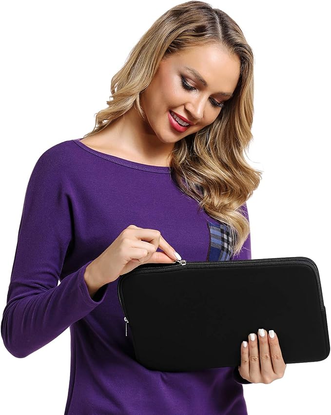 CCPK 11.6 inch Laptop Case Compatible with 12 inch MacBook Air 11 inch ASUS Vivobook Go Lenovo 100e Gen 4 Acer Gateway Chromebook 311 Computer Accessories Bag Sleeve Cover Carrying Case 11 inch, Black