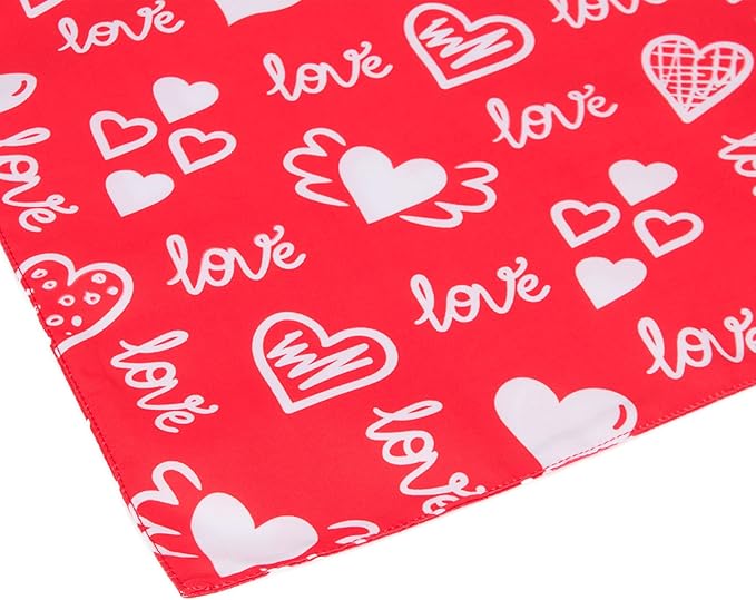 ADOGGYGO Valentine Dog Bandana, Multiple Sizes Offered, Triangle Dog Scarf Valentine Bandana for Large X-Large Dogs (X-Large)