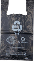 ASSUREPAK Black Reusable/Eco-Friendly LDPE T-Shirt - 1/6 BBL 11.5"X6.5"X21" - 200 Bags - 57 Micron (2.25 mil) - Black - BLKLD40REC225REUSE1221