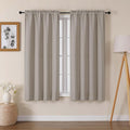 Lecloud Bessie Stone Curtains 63 Inch Length 2 Panels, Light Filtering Curtains for Bedroom, Faux Linen Textured Rod Pocket Curtain Drapes, Window Treatments for Living Room, Each 40 W x 63 L