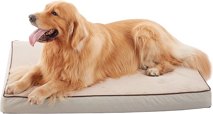 GOHOO PET Orthopedic Memory Foam Dog Bed, Cooling Dog Beds for Medium/Large Dogs -Waterproof Pet Bed for Crate with Removable Washable Cover, L(35inch,65Lbs)