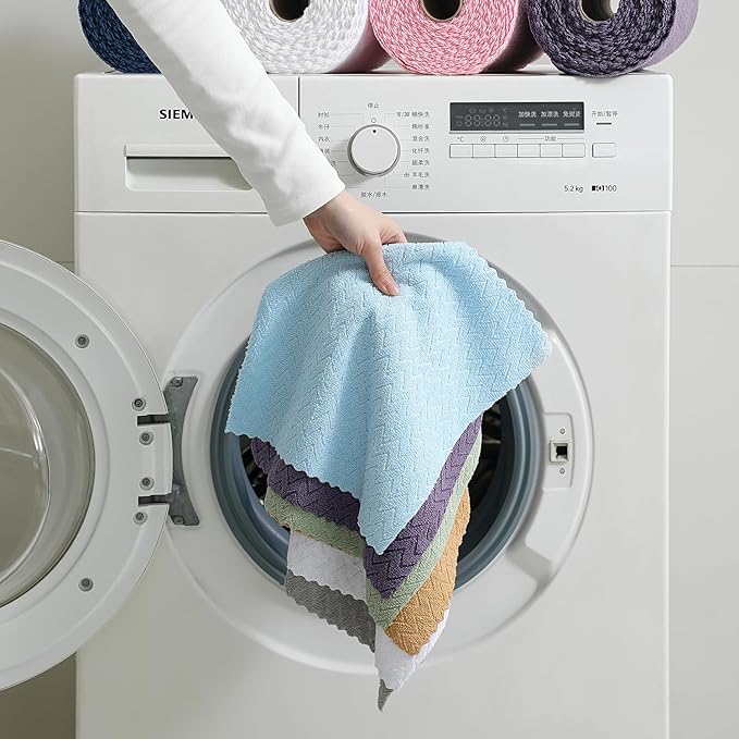 Tigona 80 Pack Microfiber Cleaning Cloth Roll Reusable Paper Towels 12"x12" Tear Away Cloth,Absorbent Dish Rags for House Kitchen,Wash Cloths,Lint Free Rags for Window Cars Cleaning Supplies