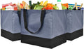 CNaiyunpin Canvas Reusable Grocery Bags Heavy Duty, 8.3 gal Foldable Large Tote Bag with Handles, Holds 60 lbs Canvas Shopping Bags, 3 Pack