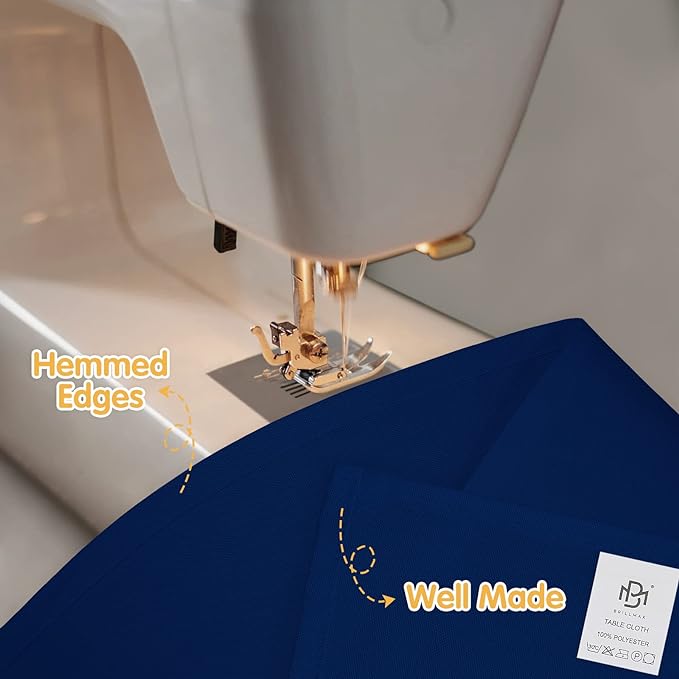 BRILLMAX 6 Pack Navy Blue Tablecloths for 6 Foot Rectangle Tables 90 x 132 Inch - 6ft Rectangular Bulk Linen Polyester Fabric Washable Cloth Cover for Wedding Reception Banquet Birthday Party
