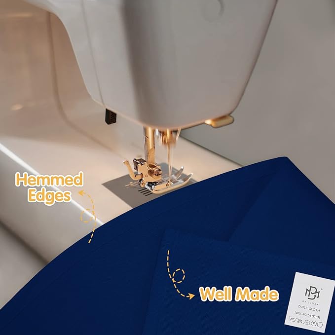 BRILLMAX 10 Pack Navy Blue Tablecloths 70 x 120 Inch for 6ft or 8ft Rectangle Tables - Rectangular Bulk Linen Polyester Fabric Washable Cloth Cover for Wedding Reception Banquet Birthday Party