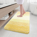 Arotive Microfiber Bathroom Rugs, Shaggy Soft and Absorbent Bath Rug, Non-Slip, Thick Plush Machine Washable Dry Bath Mats for Bathroom, Tub and Shower, 47x24, Light Yellow, Rectangular