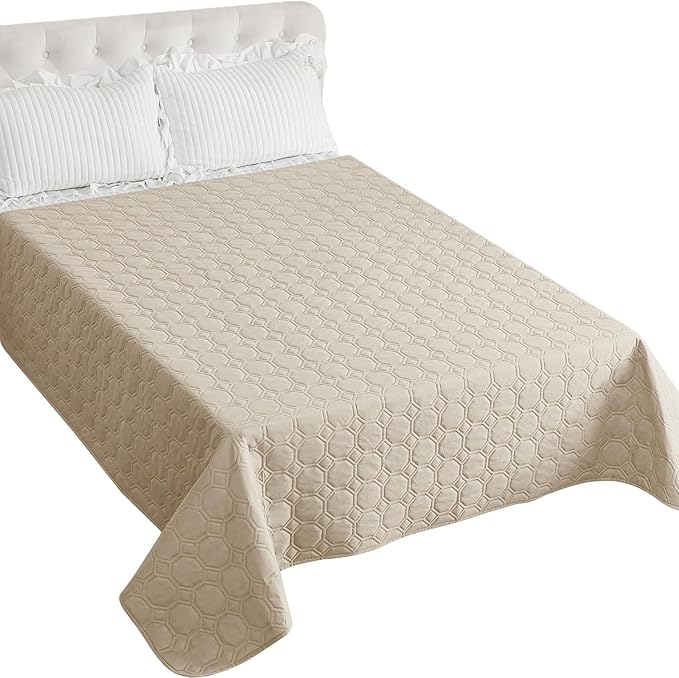 ZNSAYOTX Ultimate Cozy Blankets (82"x120") 100% Waterproof Bed Mat Blanket for Dog Pets, Couch Sofa Protector with Non-Slip Back Washable Durable, Pee Scratch Proof Easy to Clean (Khaki)