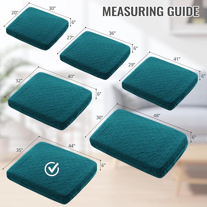 Nanbowang Waterproof Dog Bed Replacement, Washable Pet Pillow Cover, Quilted, Lovely Puppy Bed for Dog/Cat (35X44X6, Green)