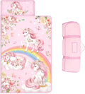 Toddler Nap Mat Kids Sleeping Bag 59"×24", Soft Slumber Bag with Removable Pillow and Blanket for Kids Girls Boys,Roll Up Sleeping Mat Thick for Camping,Daycare, Kindergarden