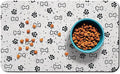 Dog Food Mats,Cat Absorbent Water Bowl Feeding Mats Pet Placemats for Food and Water Spot 12 * 20 inch