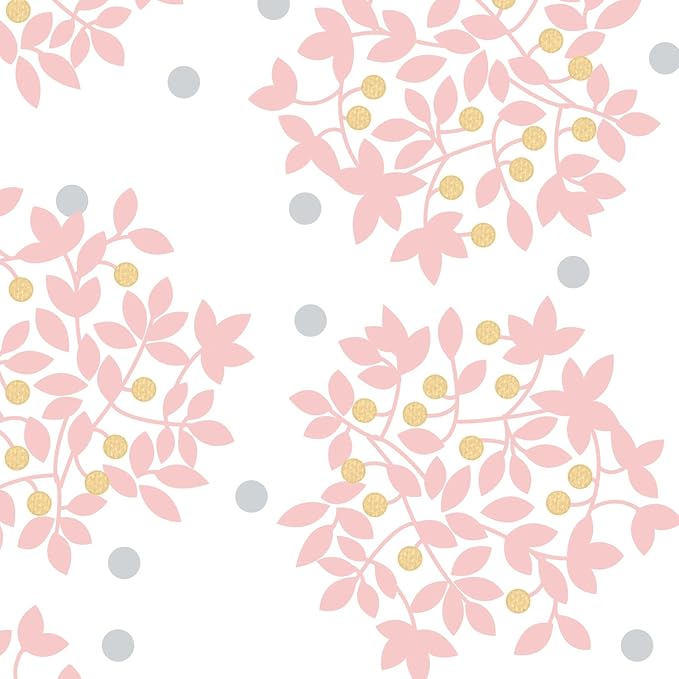 SwaddleDesigns 4-Layer Cotton Muslin Luxe Blanket, Baby and Toddler Cuddle and Dream, 46x46 inches, Pink Heavenly Floral and Stripes