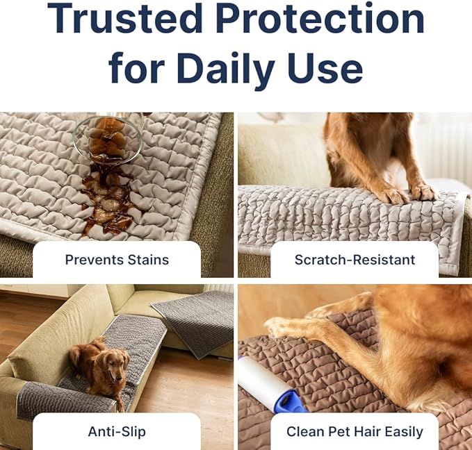 PAULATO BY GA.I.CO. Waterproof Couch Cover – 24x47 Blanket for Sofa Car Seat or Crate – Machine Washable Absorbent Reusable Pad for Puppy Training – Dogs Cats Pets Friendly Protector - Dark Grey