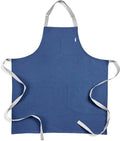 Solino Home Linen Bib Apron for Men & Women - 33 x 30 Inch Kitchen Apron with Front Pockets - Handcrafted from European Flax