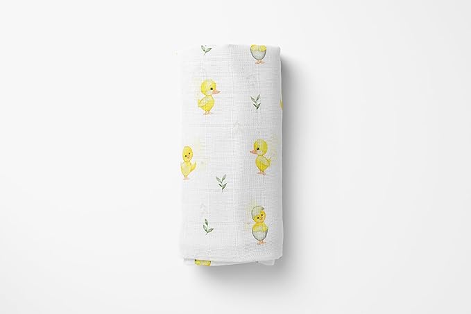 Stellar Kiddos Muslin Swaddle Blankets, Soft Breathable Cozy Baby Blankets for Newborn Boys and Girls, 47” X 47“, 2 Pack Receiving Swaddles, 70% Viscose from Bamboo 30% Cotton (Playful Pals)