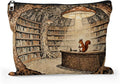 Cafl Forest Library Squirrel Makeup Bag Travel Large Mushroom Lamp Cosmetic Bag Organizer toiletry Essentials Jewelry Zipper Bag Gift For Women -10×8 inch