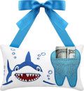 Malihome Tooth Fairy Pillow with Pocket for Girls and Boys Kids Tooth Pillow Toothfairy Gifts Tooth Keepsake Pouch 8.6 x 4.8 inches (for Boys)