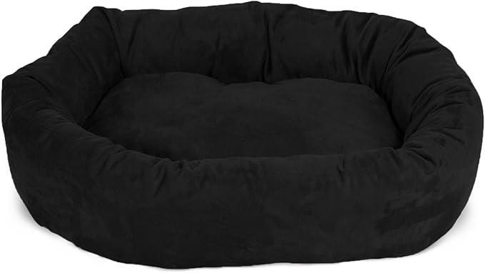 Majestic Pet Villa 40 Inch Shredded Memory Foam Dog Bed for Large Sized Dog 40x29x9 Inch–Orthopedic Pet Bed with Removable Washable Cover-Washable Large Puppy Mat with Head Support-Aubergine