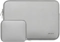 MOSISO Laptop Case 13.3 inch, 13-13.3 inch Laptop Sleeve Bag Compatible with MacBook Air/Pro 13/Pro 14 M5 M4 M3 M2 M1, HP Dell ASUS Lenovo, Neoprene Computer Sleeve Bag with Small Case, Light Gray